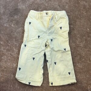 Janie and Jack Yellow Pants with Lobster Design